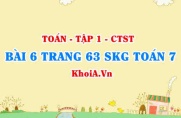 Bài 6 trang 63 SGK Toán 7 Chân trời sáng tạo tập 1